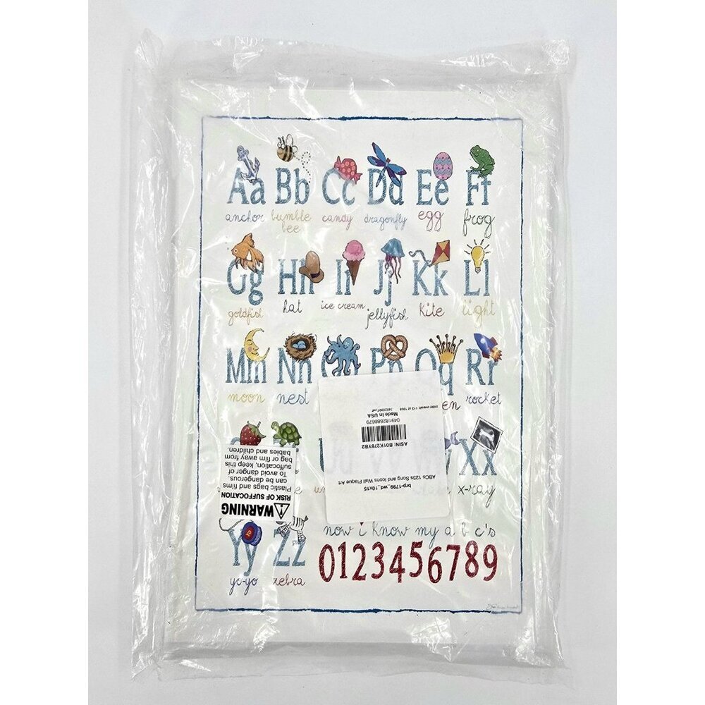 Stephanie Workman Marrott Lithograph Print ABCs 123s Song and Icons Wall Art